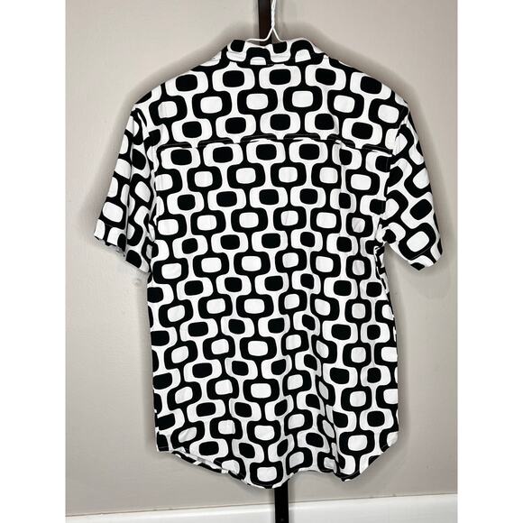 Vastlife TV Head Short Sleeve Button-Up Shirt Black Multi Men's Size Medium NWT - Picture 5 of 6